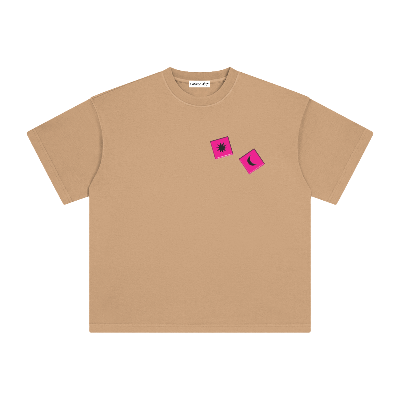 Magenta Dice with Logo on Back Vintage Washed Tee