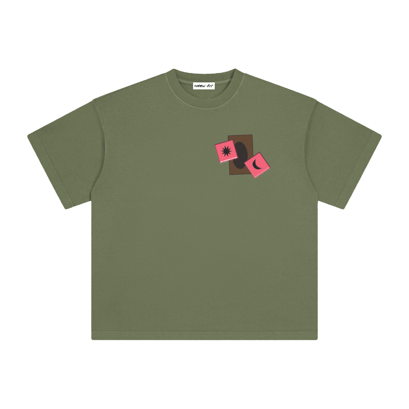 Card & Pink Dice with Logo on Back Vintage Washed Tee