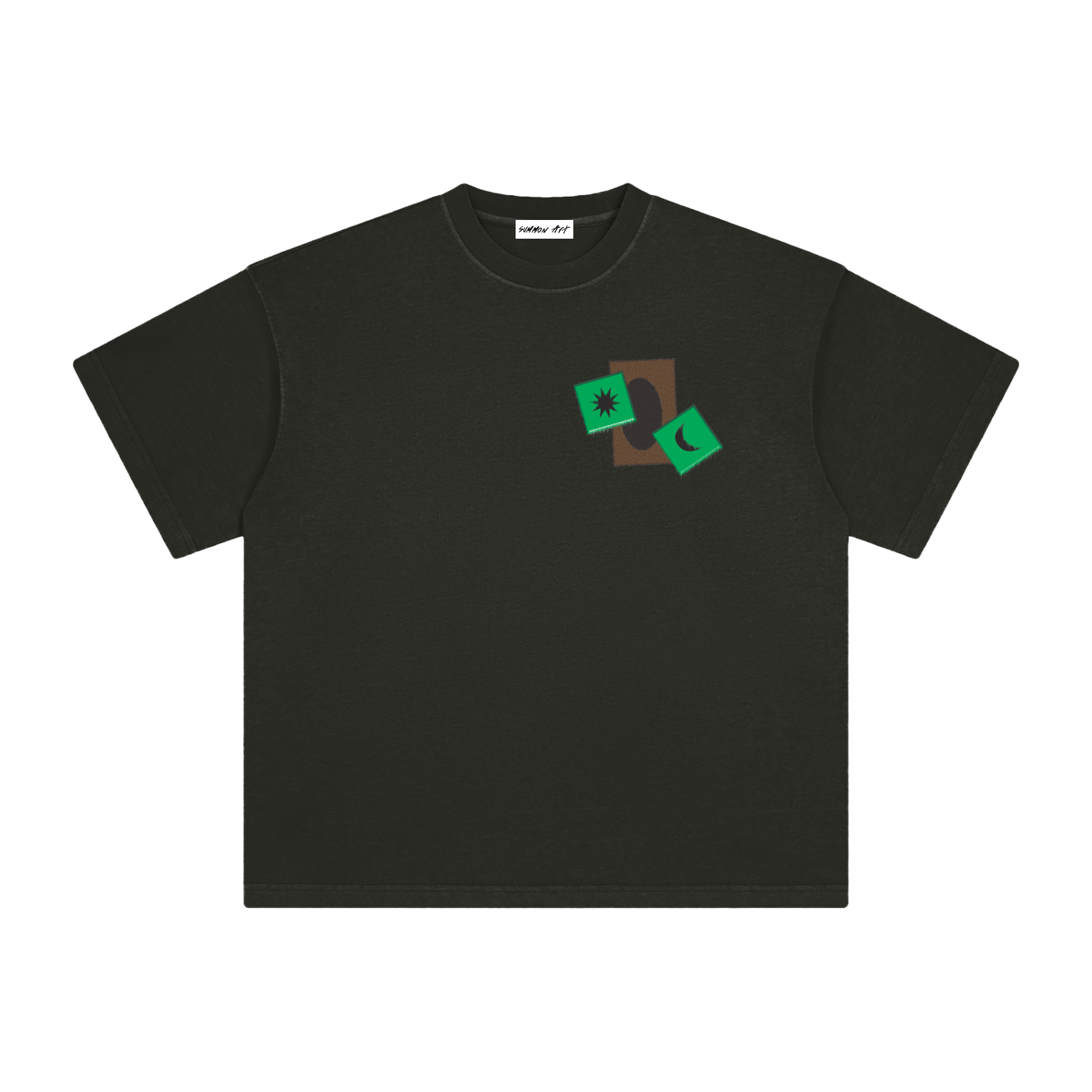 Card & Green Dice with Logo on Back Vintage Washed Tee