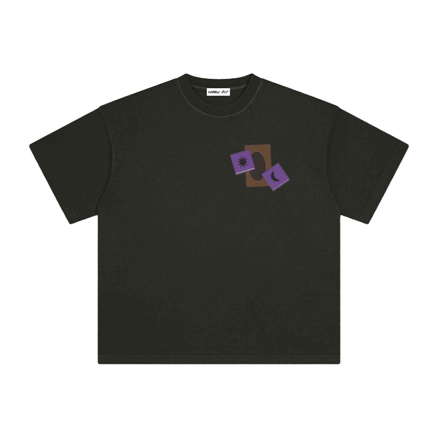Card & Purple Dice with Logo on Back Vintage Washed Tee