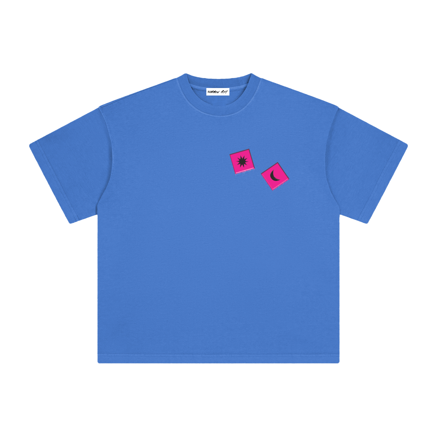 Magenta Dice with Logo on Back Vintage Washed Tee