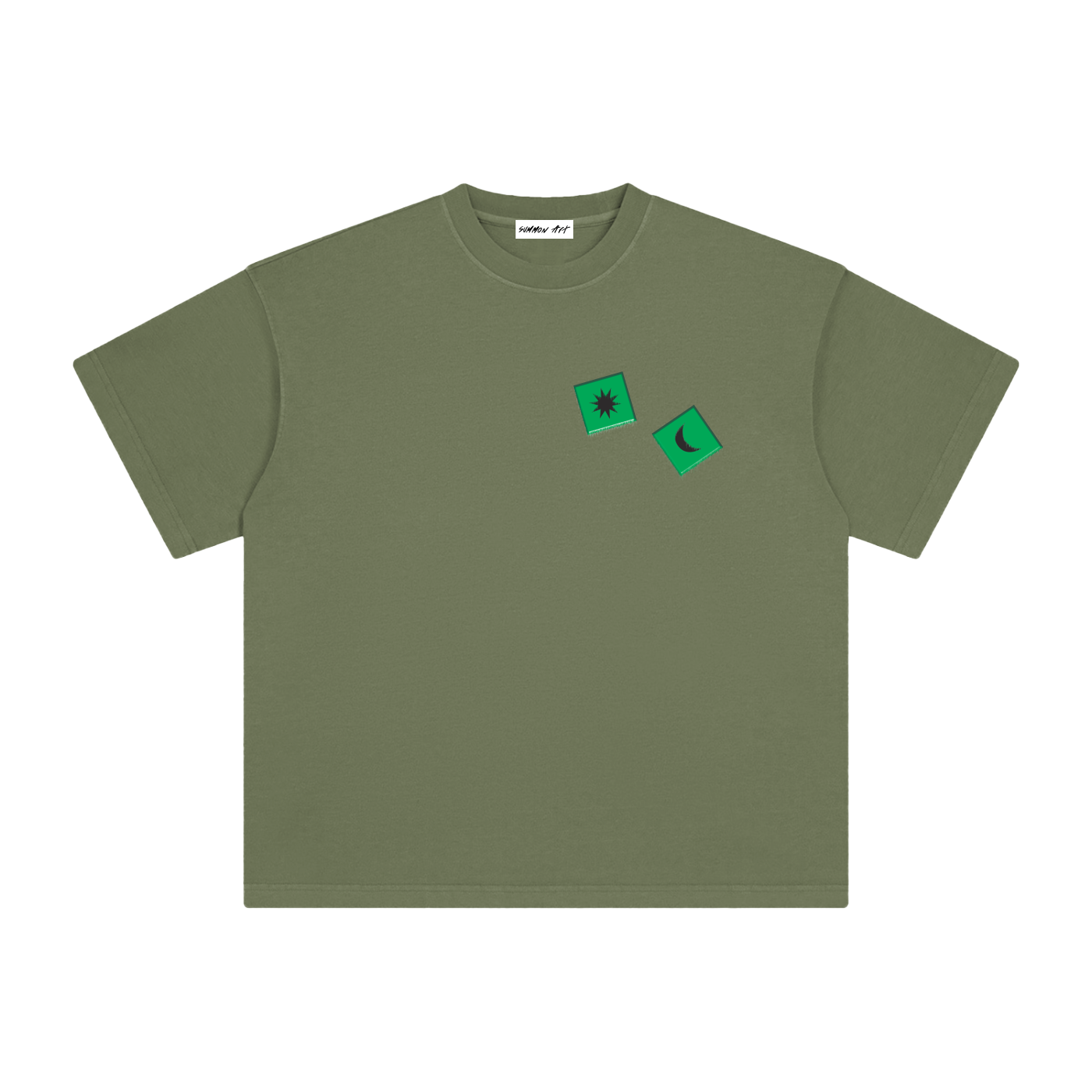 Green Dice with Logo on Back Vintage Washed Tee