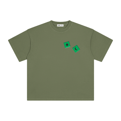 Green Dice with Logo on Back Vintage Washed Tee