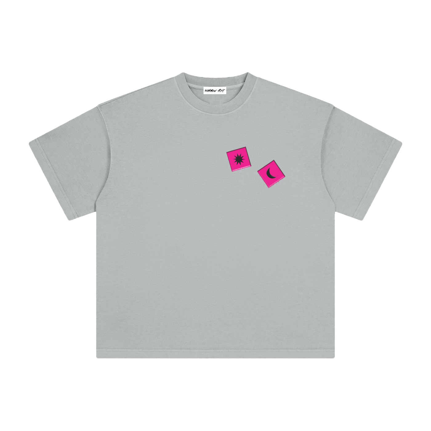 Magenta Dice with Logo on Back Vintage Washed Tee