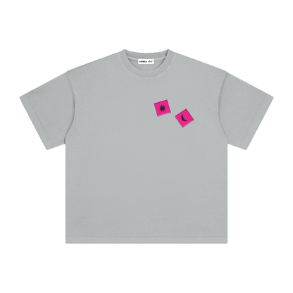 Magenta Dice with Logo on Back Vintage Washed Tee
