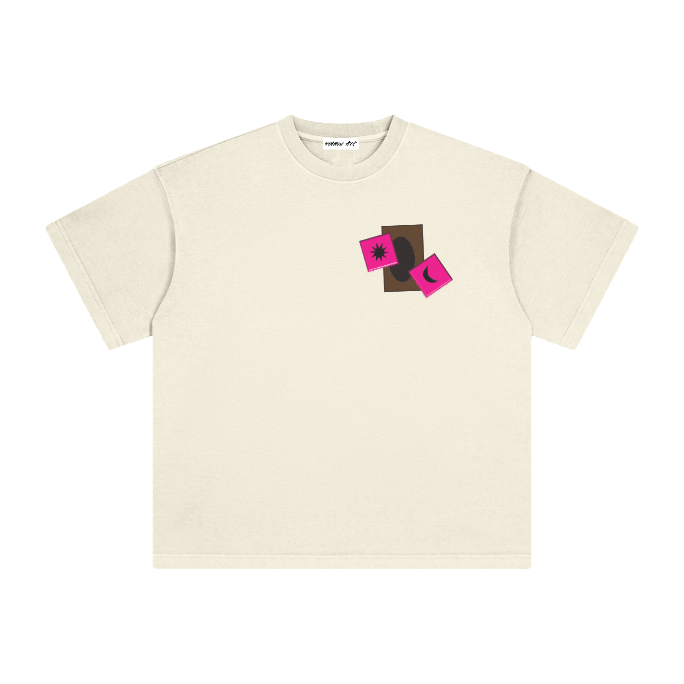 Card & Magenta Dice with Logo on Back Vintage Washed Tee