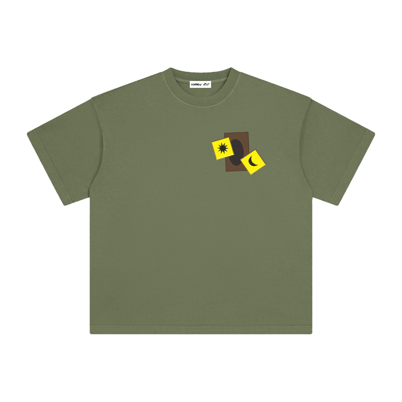 Card & Yellow Dice with Logo on Back Vintage Washed Tee