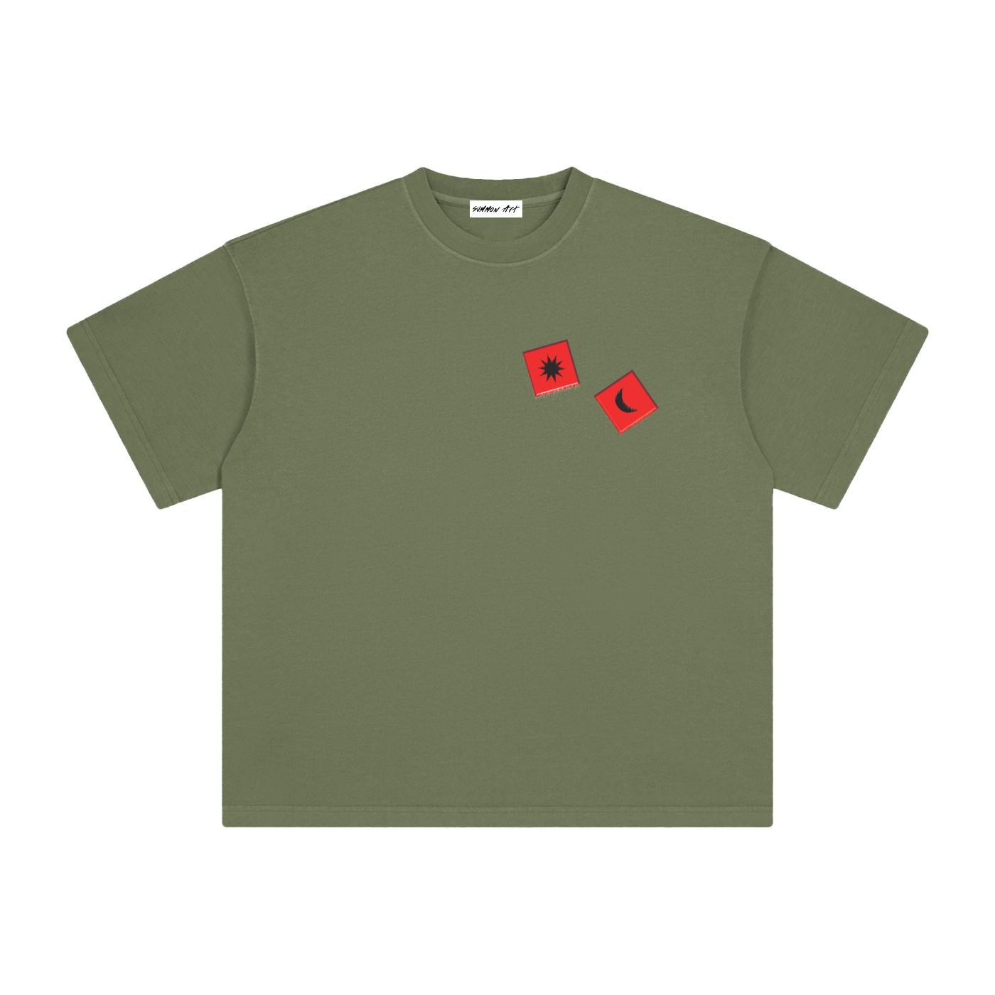 Red Dice with Logo on Back Vintage Washed Tee
