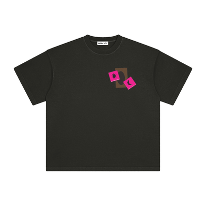 Card & Magenta Dice with Logo on Back Vintage Washed Tee