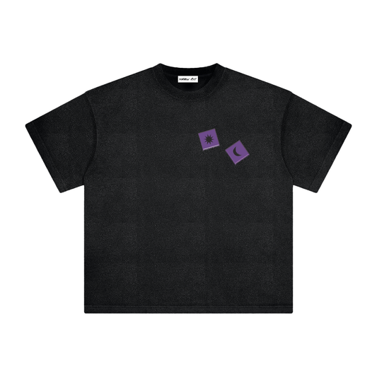 Purple Dice with Logo on Back Vintage Washed Tee