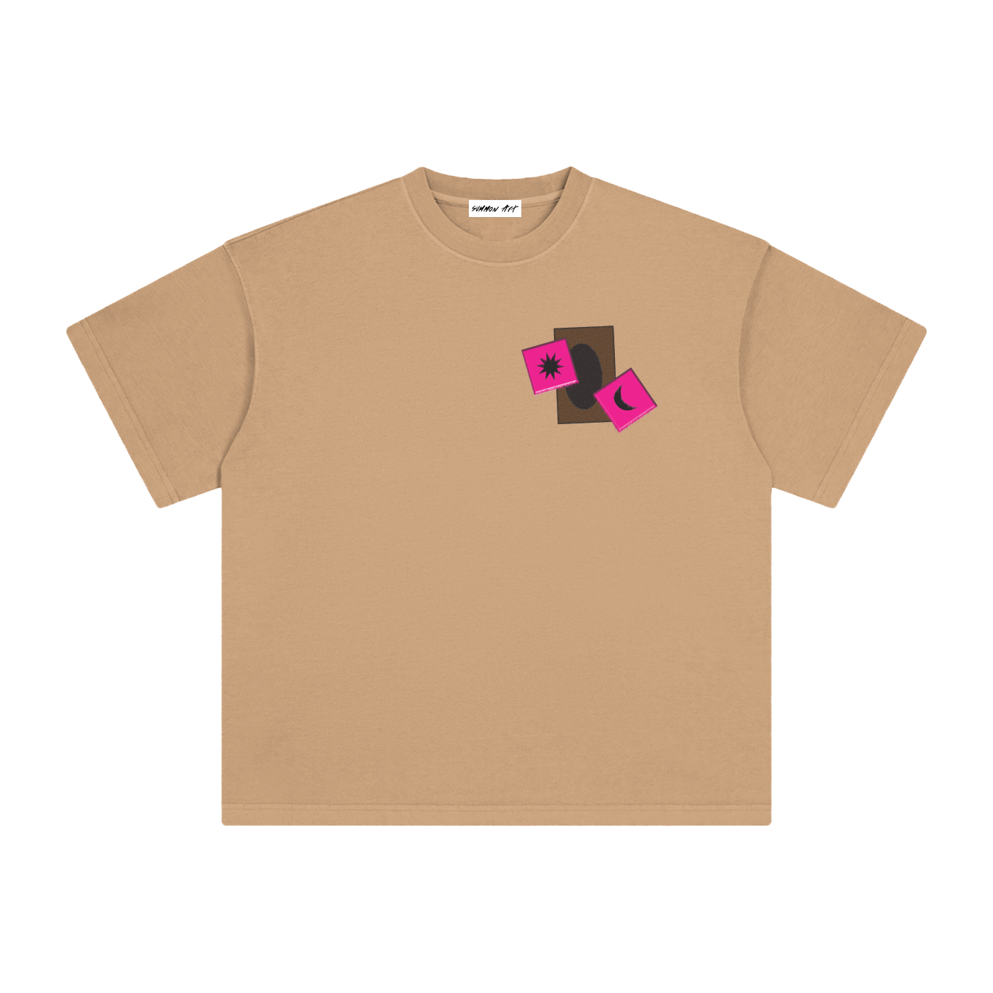 Card & Magenta Dice with Logo on Back Vintage Washed Tee