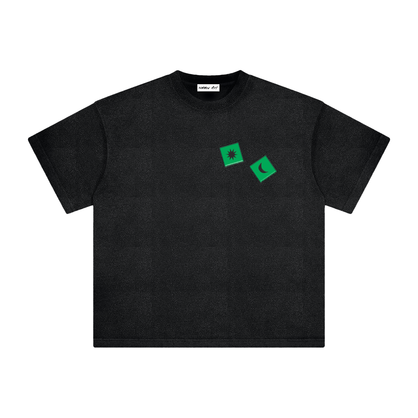Green Dice with Logo on Back Vintage Washed Tee