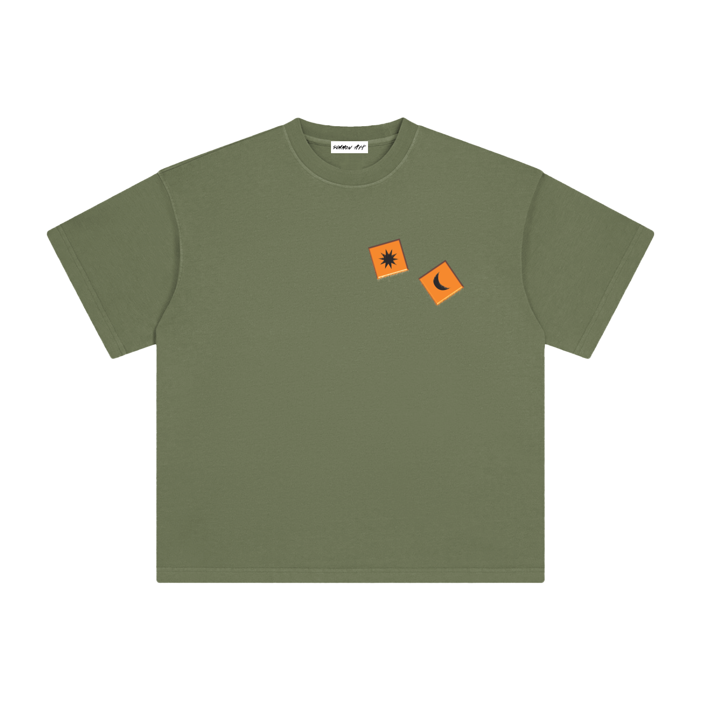 Orange Dice with Logo on Back Vintage Washed Tee