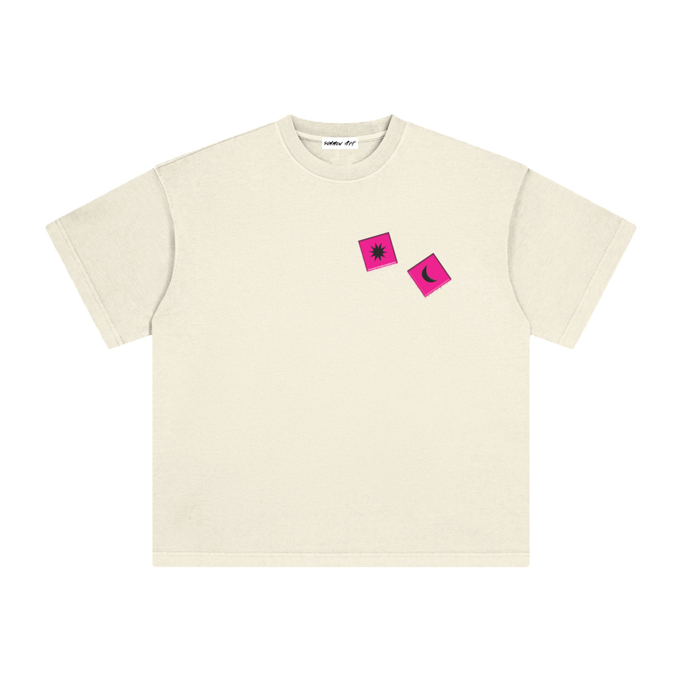 Magenta Dice with Logo on Back Vintage Washed Tee