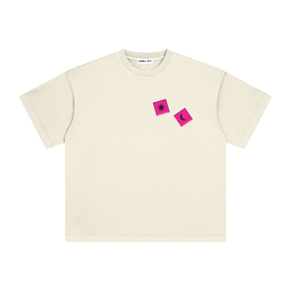 Magenta Dice with Logo on Back Vintage Washed Tee