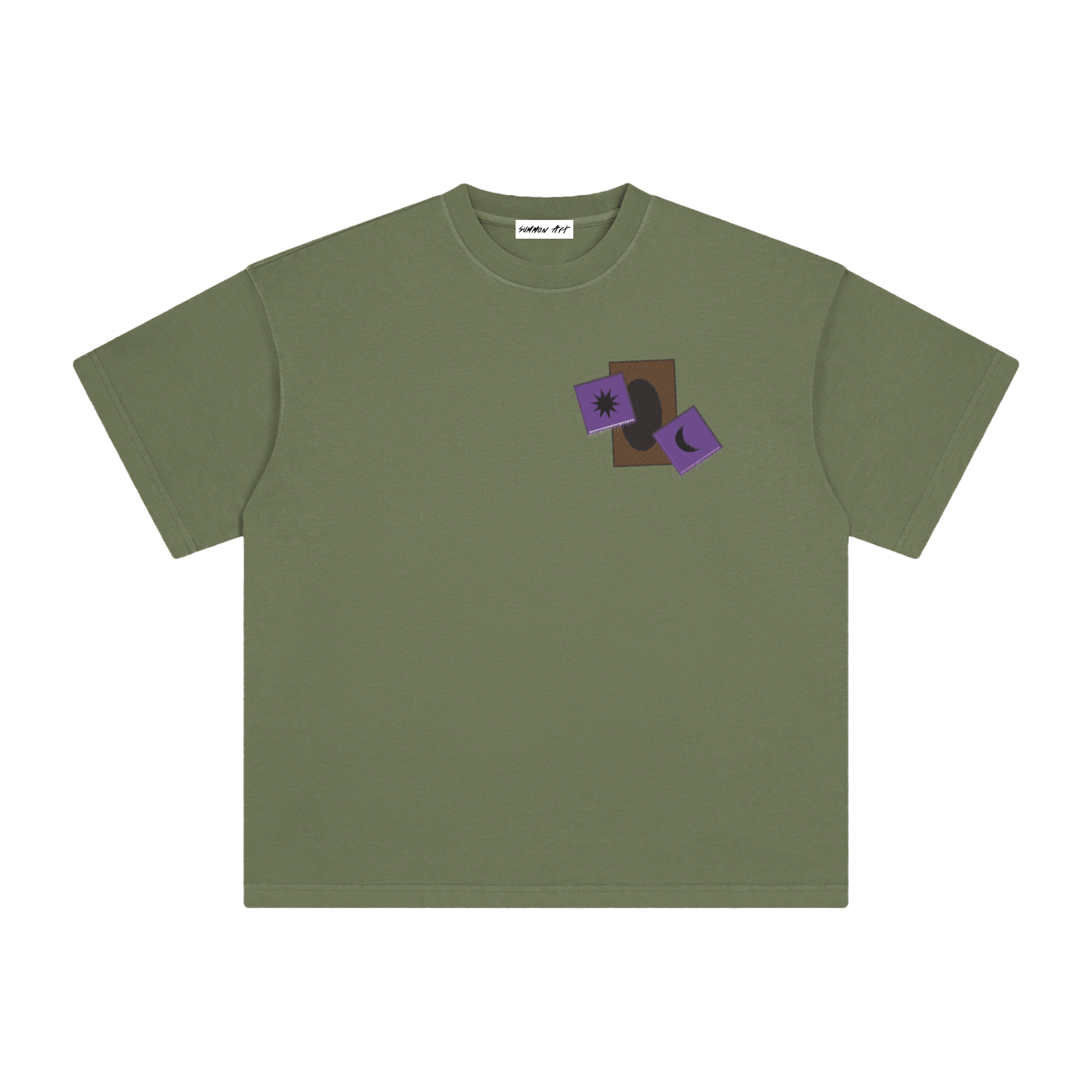 Card & Purple Dice with Logo on Back Vintage Washed Tee