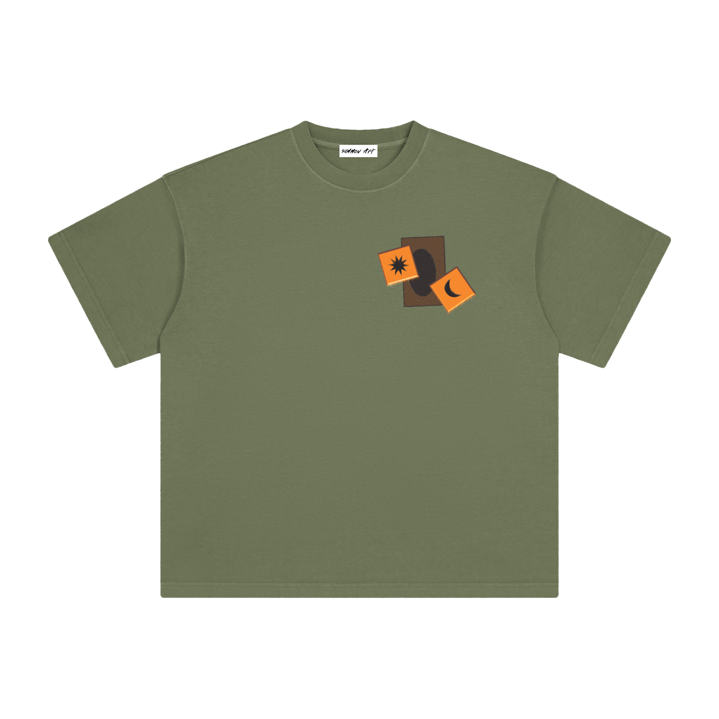Card & Orange Dice with Logo on Back Vintage Washed Tee