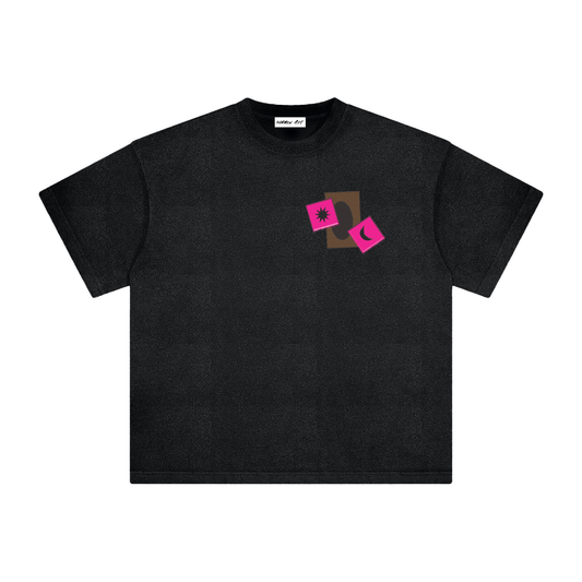 Card & Magenta Dice with Logo on Back Vintage Washed Tee