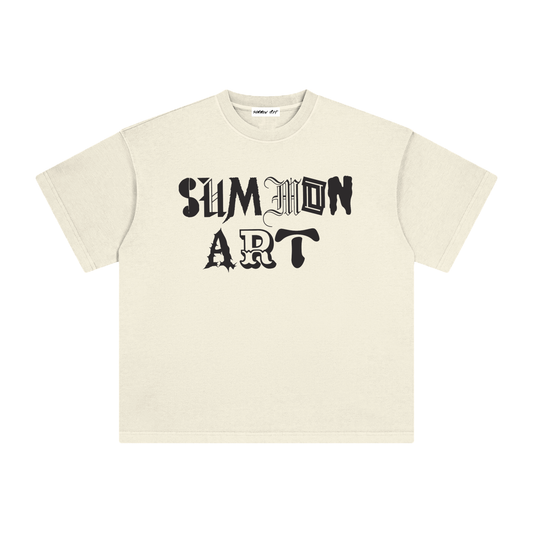 Essential Black & White Logo Vintage Washed Tee